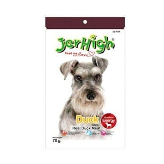 Jerhigh Chicken Dog Treats, Human Grade High Protein Chicken, Fully Digestible Healthy Snack & Training Treat, Free from by-Products & Gluten, Duck 70gm